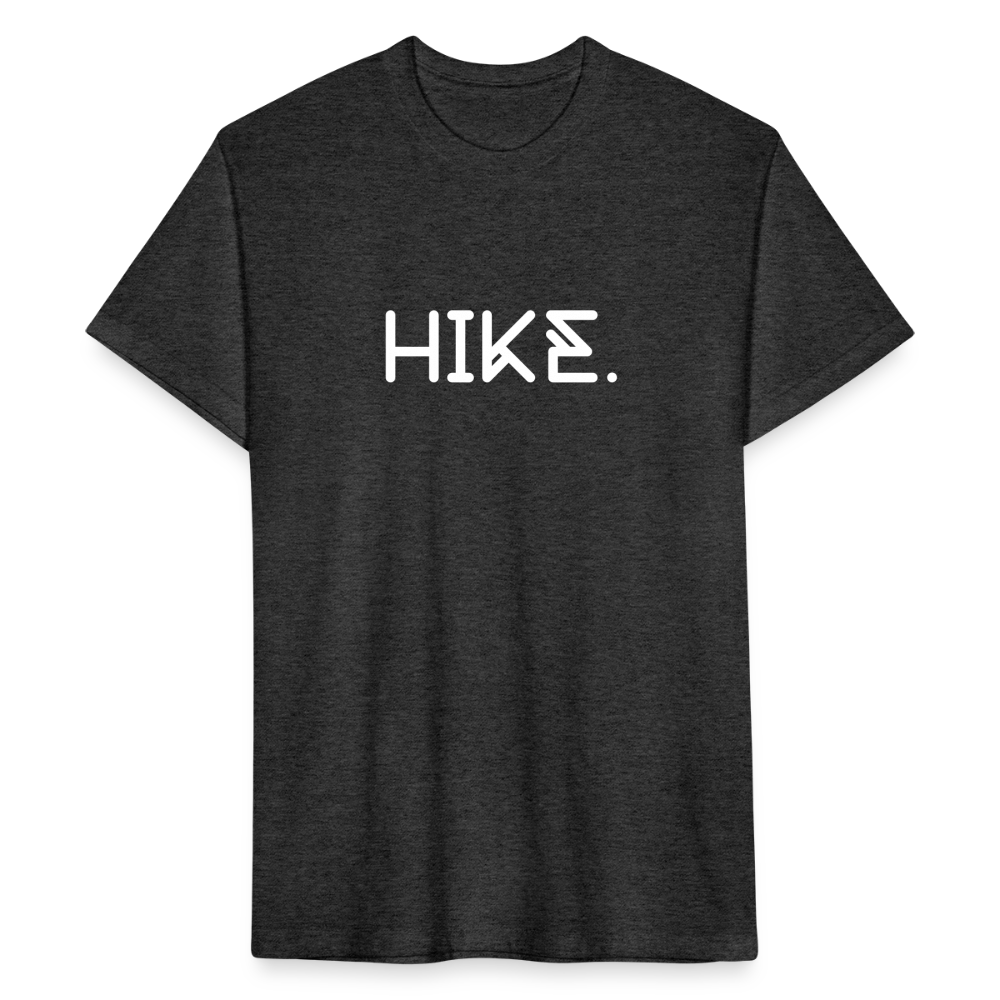 "HIKE." Fitted Cotton/Poly T-Shirt by Next Level - heather black