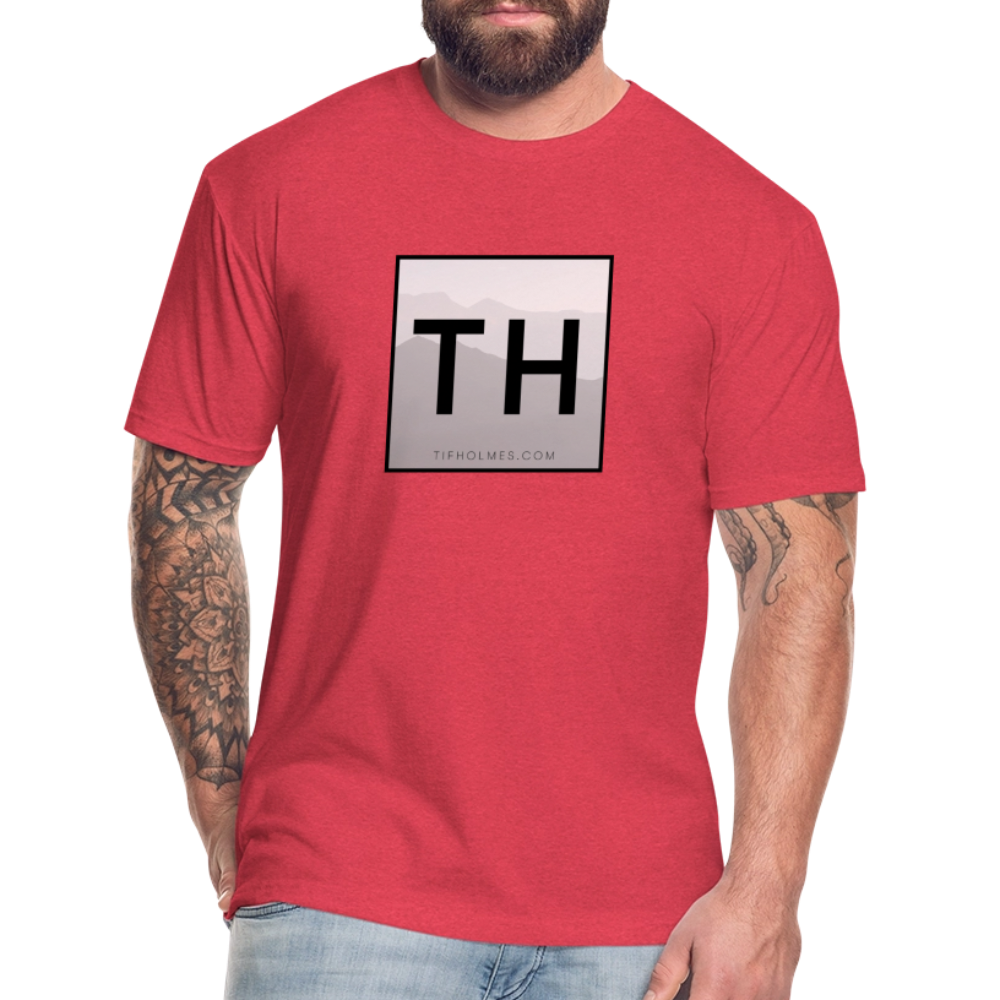 TH Square Logo Fitted Cotton/Poly T-Shirt by Next Level - heather red