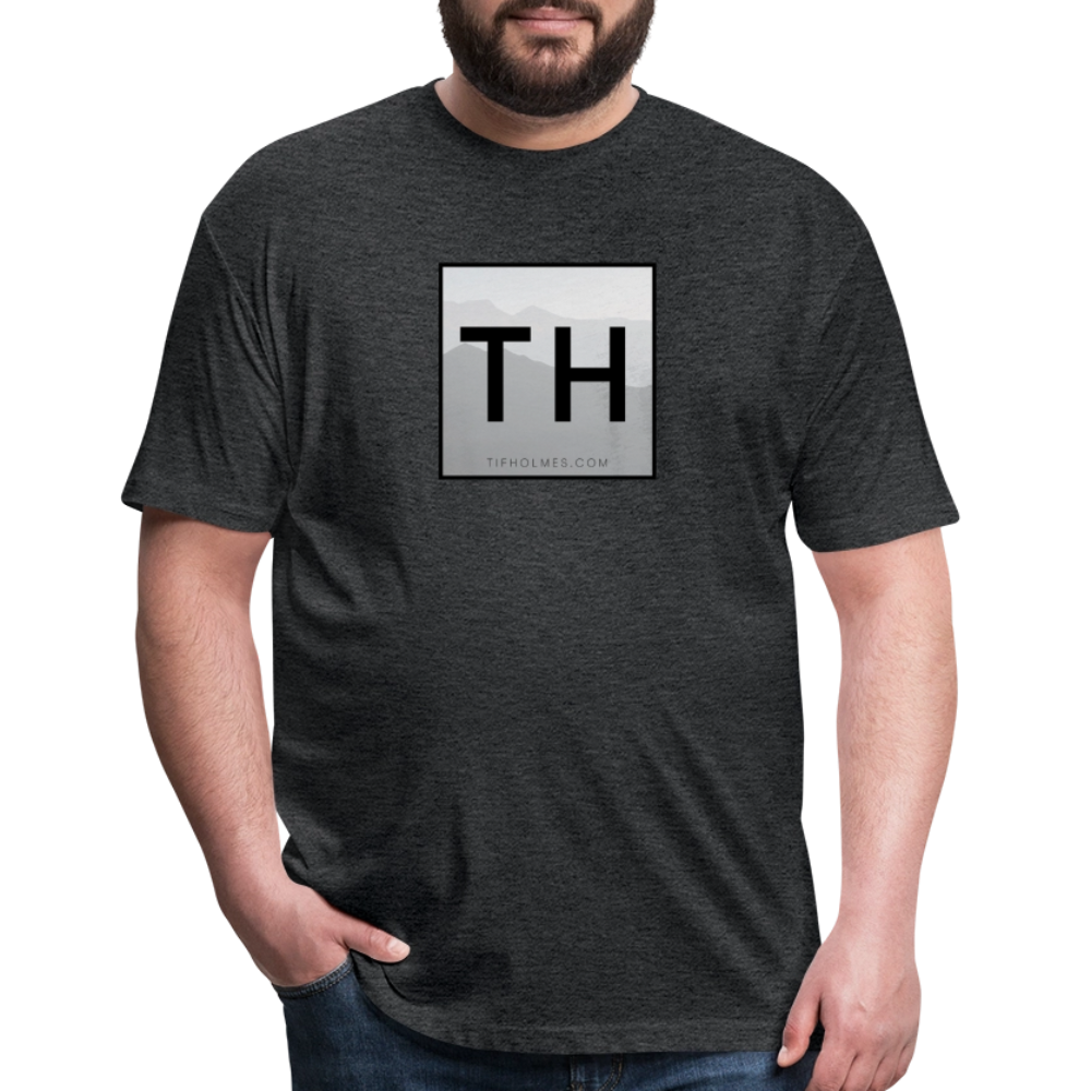TH Square Logo Fitted Cotton/Poly T-Shirt by Next Level - heather black