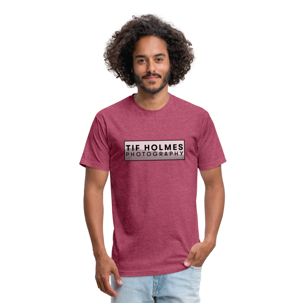 THP Logo Fitted Cotton/Poly T-Shirt by Next Level - heather burgundy