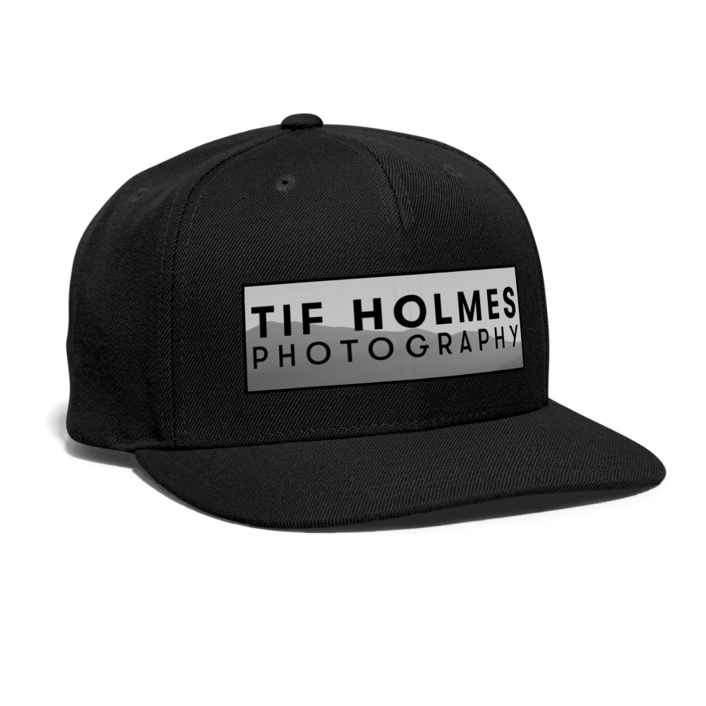 Tif Holmes Photography (Mountain Logo) Snapback Baseball Cap - black