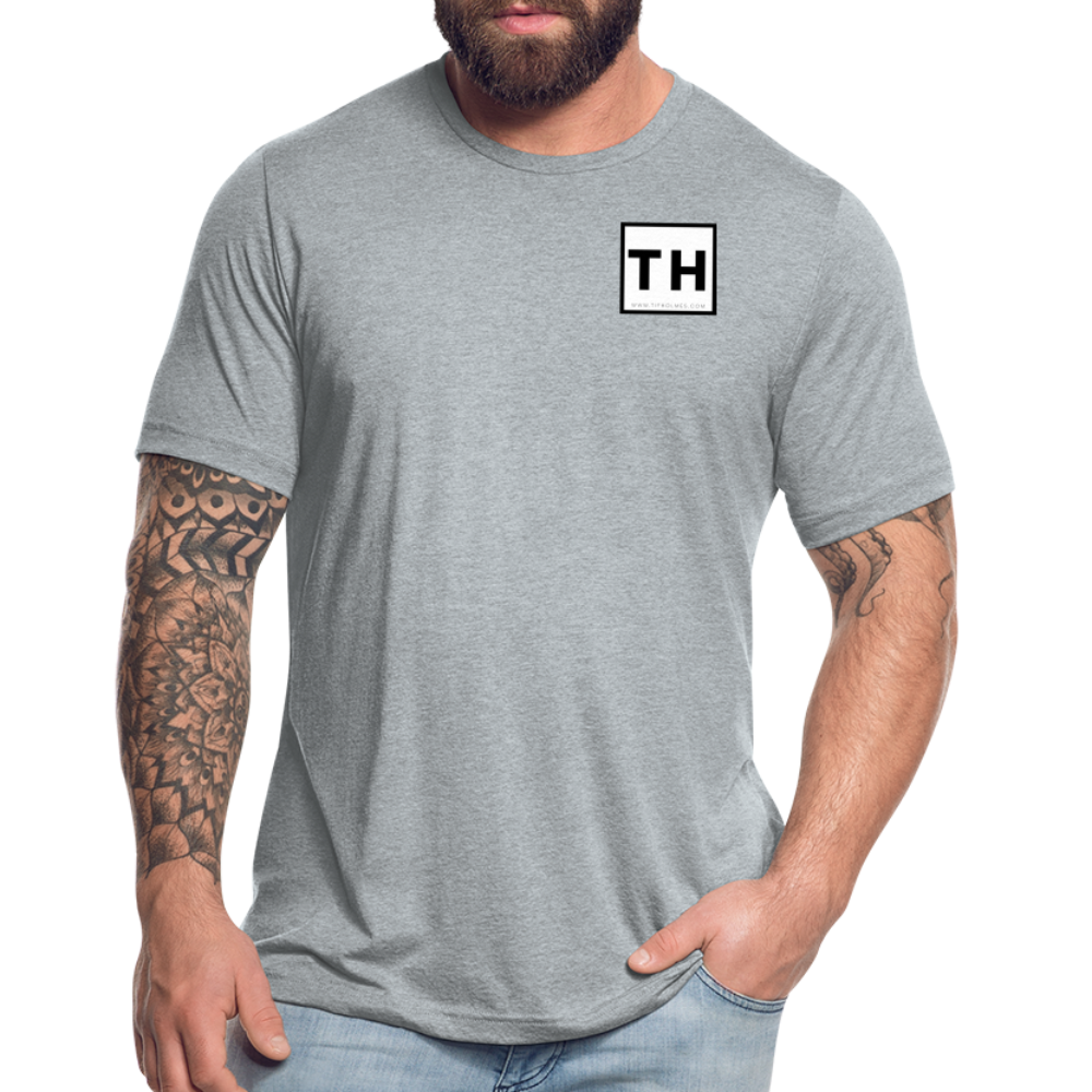 Unisex Tri-Blend T-Shirt with Square 'TH' Logo - heather grey