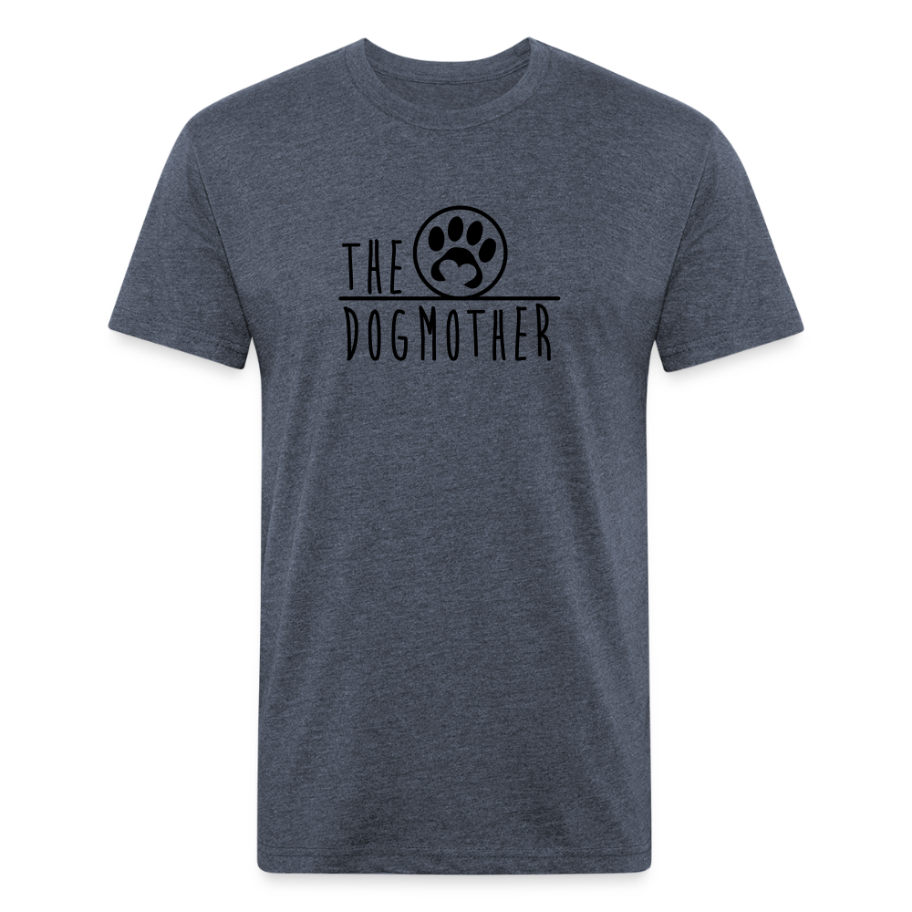 "THE DOGMOTHER" Fitted Cotton/Poly T-Shirt by Next Level - heather navy