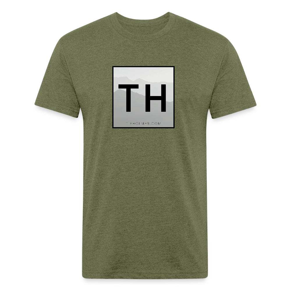 TH Square Logo Fitted Cotton/Poly T-Shirt by Next Level - heather military green