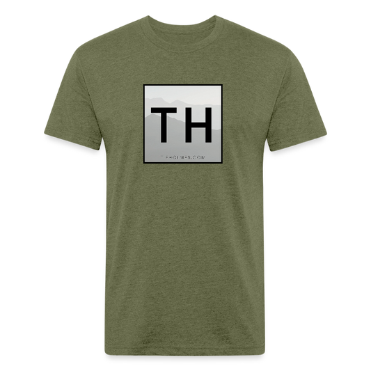 TH Square Logo Fitted Cotton/Poly T-Shirt by Next Level - heather military green