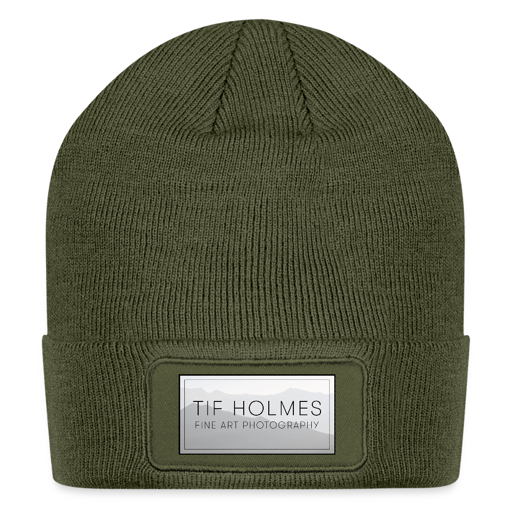 TH Mountain Logo Patch Beanie - olive