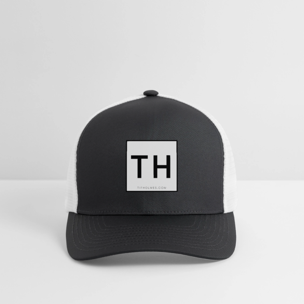 Flexfit Fitted Baseball Cap with TH Logo - dark gray/white