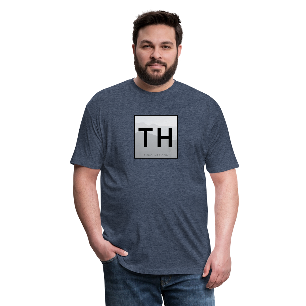 TH Square Logo Fitted Cotton/Poly T-Shirt by Next Level - heather navy