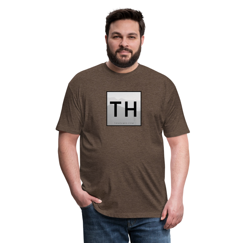 TH Square Logo Fitted Cotton/Poly T-Shirt by Next Level - heather espresso