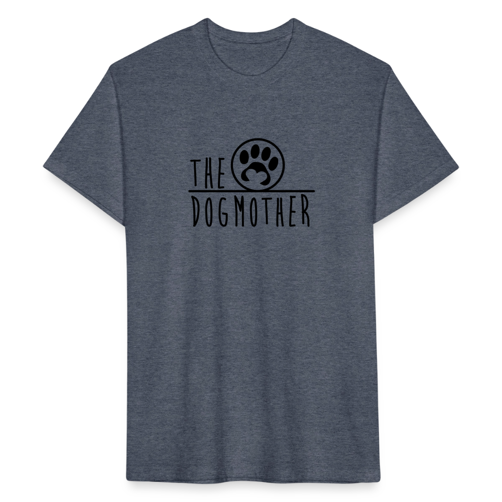 "THE DOGMOTHER" Fitted Cotton/Poly T-Shirt by Next Level - heather navy
