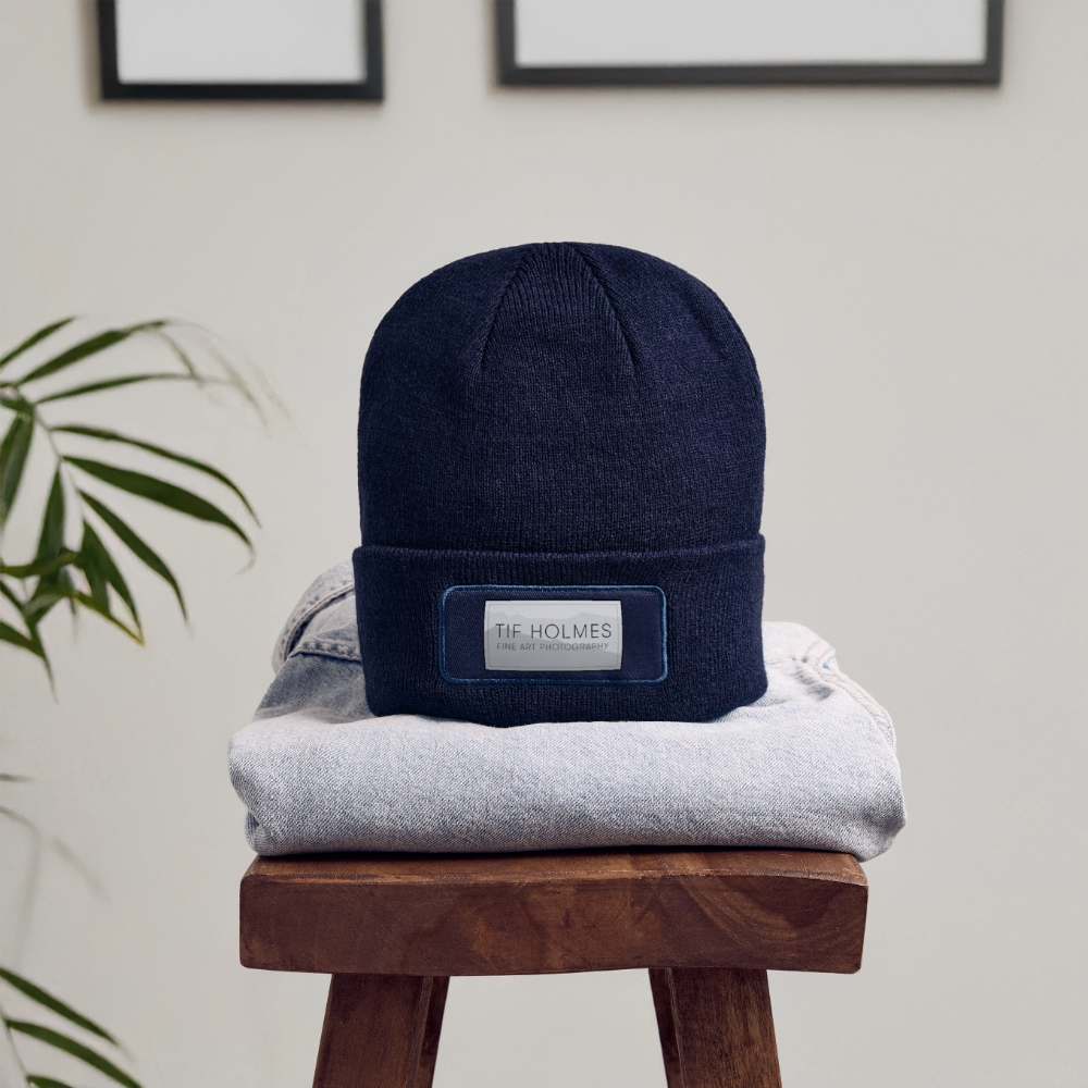 TH Mountain Logo Patch Beanie - navy