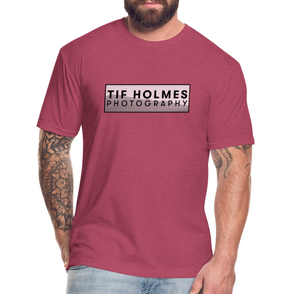 THP Logo Fitted Cotton/Poly T-Shirt by Next Level - heather burgundy