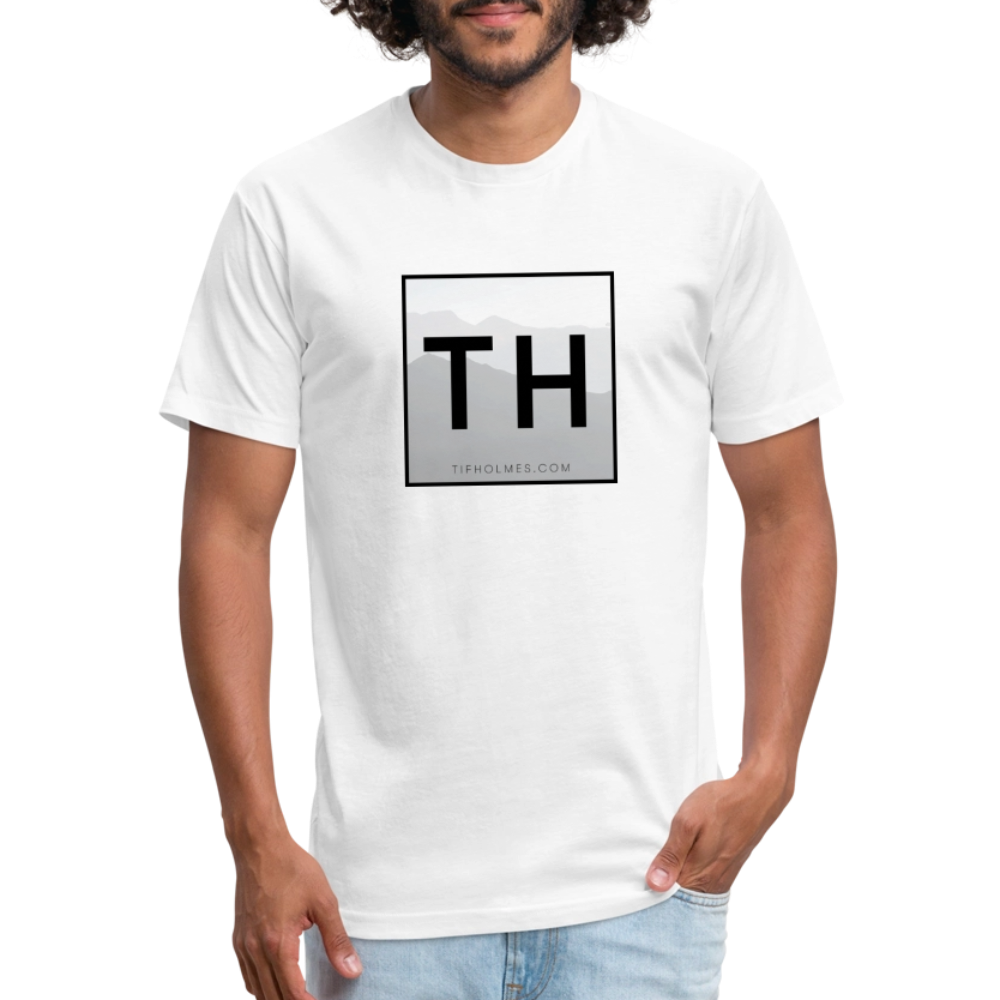 TH Square Logo Fitted Cotton/Poly T-Shirt by Next Level - white