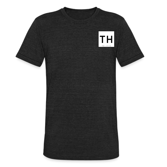 Unisex Tri-Blend T-Shirt with Square 'TH' Logo - heather black