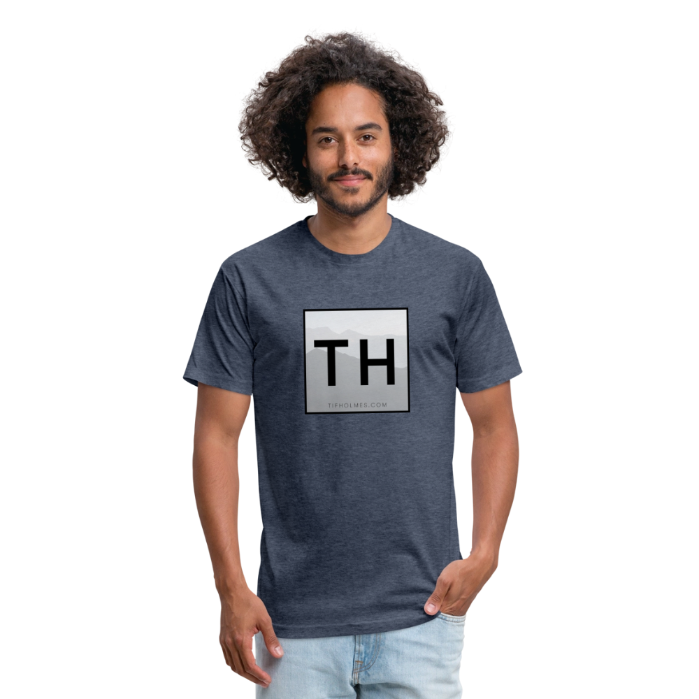 TH Square Logo Fitted Cotton/Poly T-Shirt by Next Level - heather navy