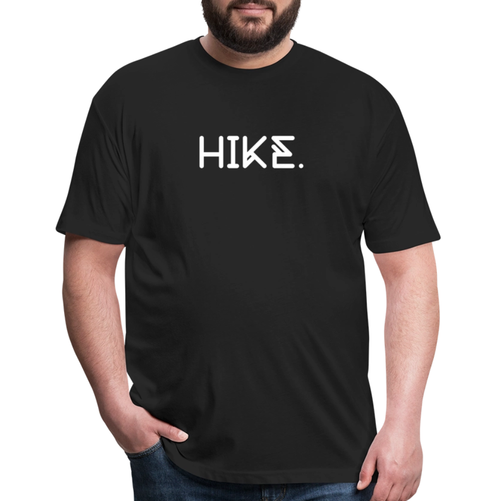 "HIKE." Fitted Cotton/Poly T-Shirt by Next Level - black