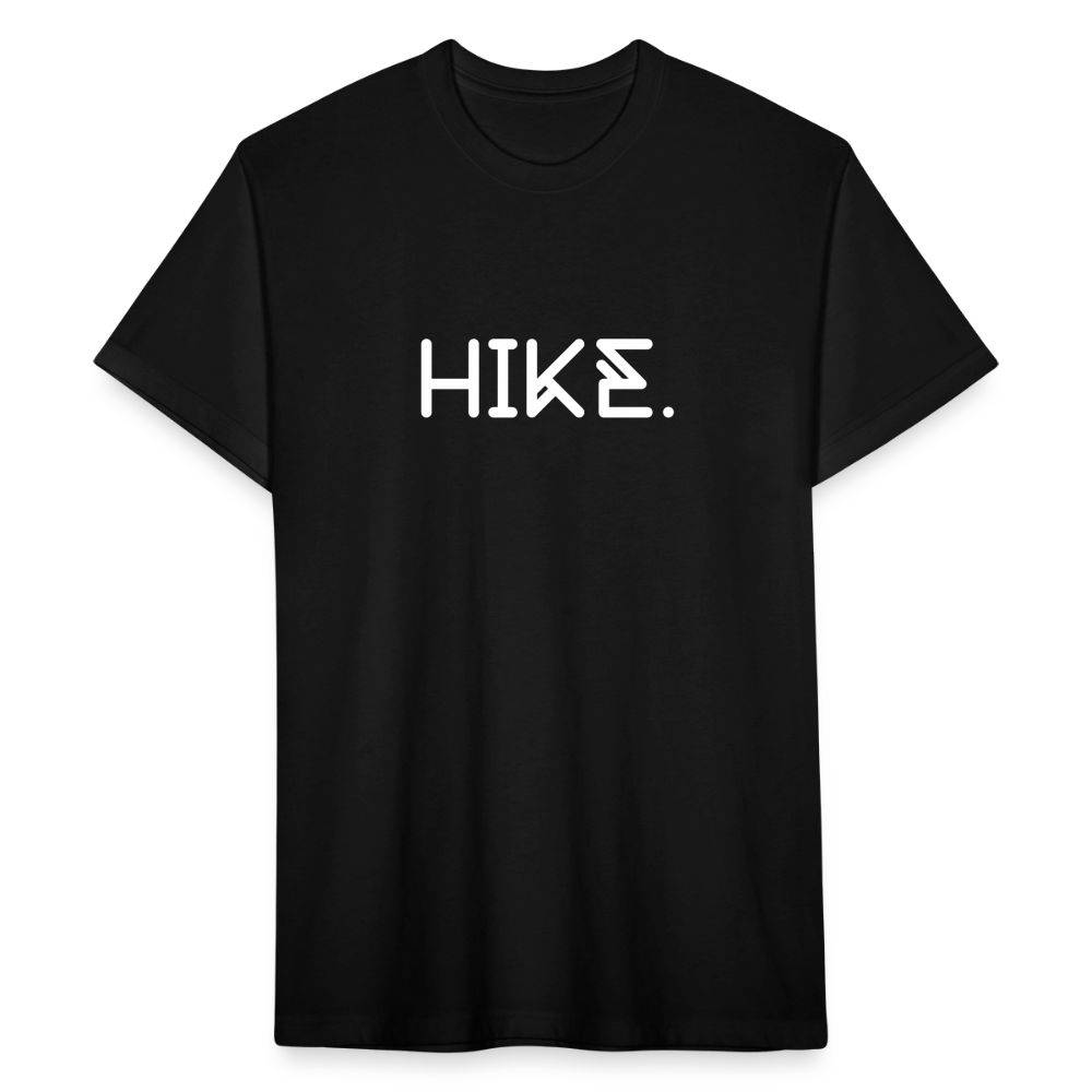 "HIKE." Fitted Cotton/Poly T-Shirt by Next Level - black
