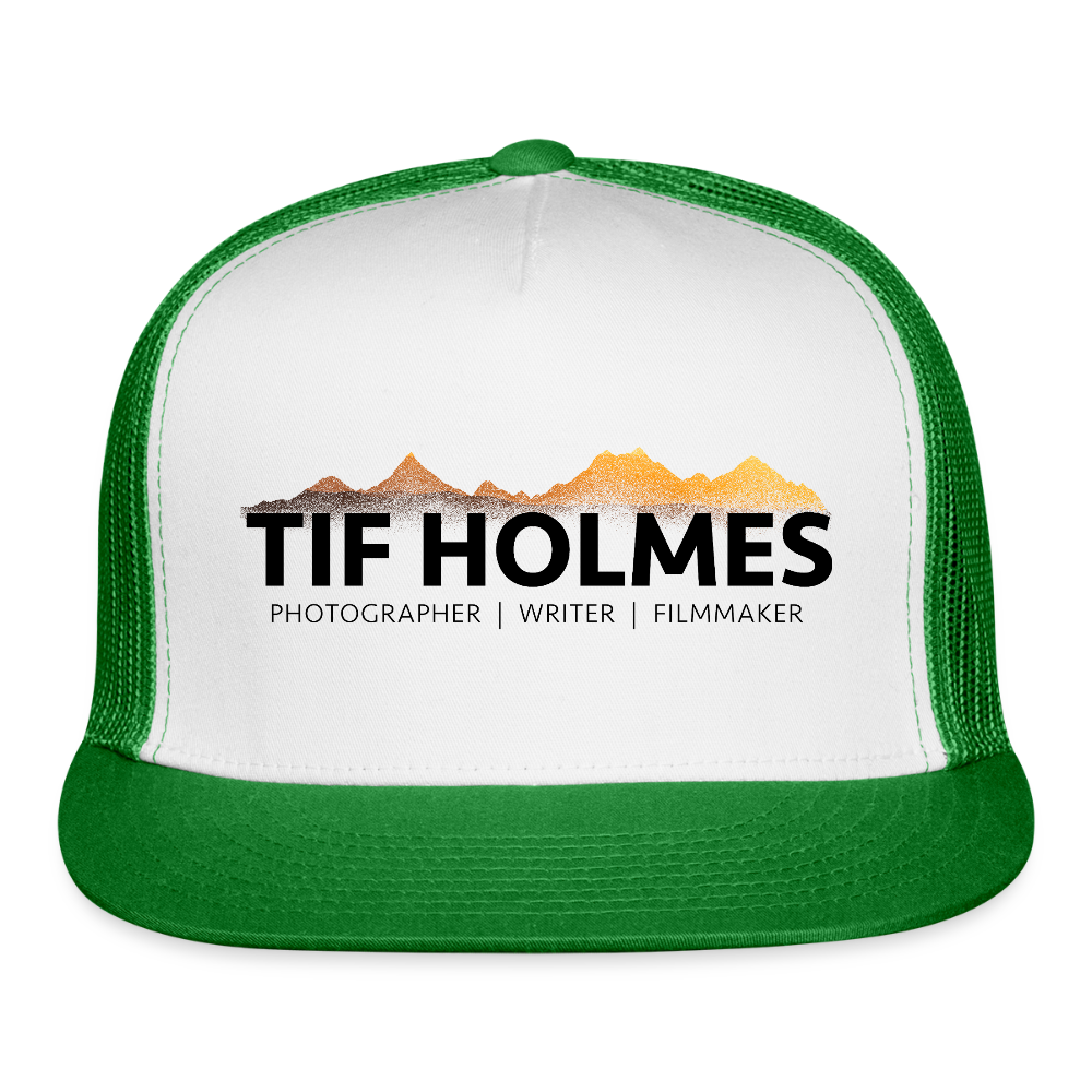 "TIF HOLMES LOGO" Trucker Cap - white/kelly green