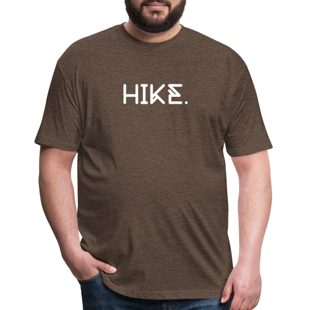 "HIKE." Fitted Cotton/Poly T-Shirt by Next Level - heather espresso