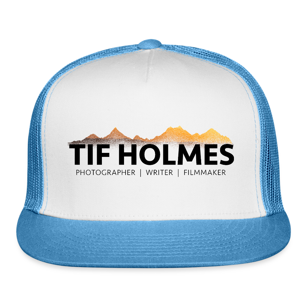 "TIF HOLMES LOGO" Trucker Cap - white/blue