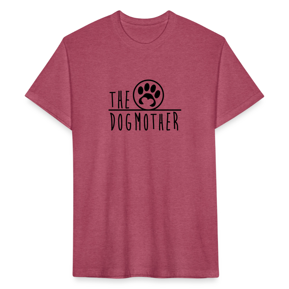 "THE DOGMOTHER" Fitted Cotton/Poly T-Shirt by Next Level - heather burgundy