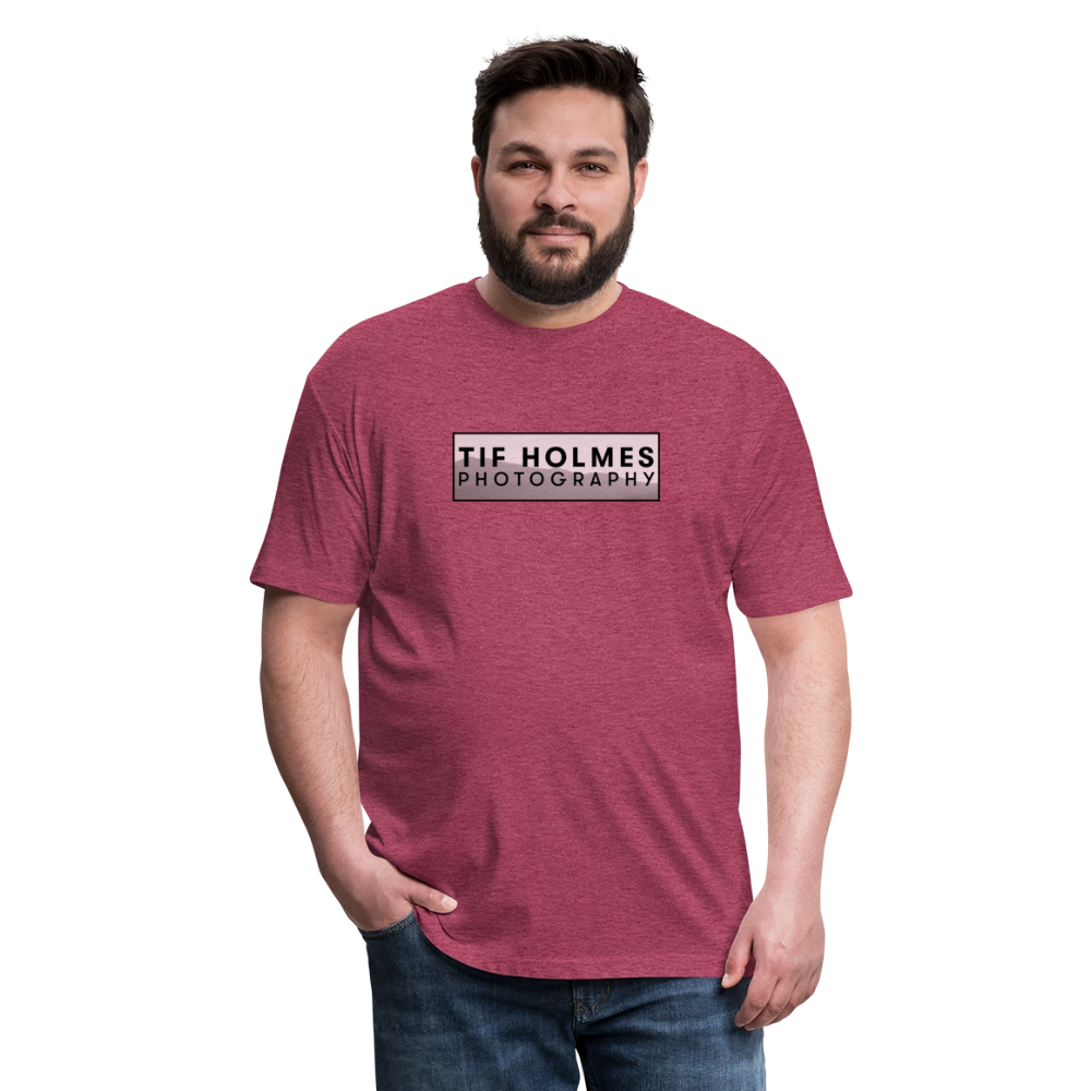 THP Logo Fitted Cotton/Poly T-Shirt by Next Level - heather burgundy