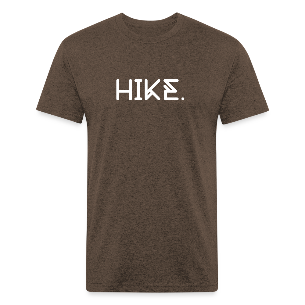 "HIKE." Fitted Cotton/Poly T-Shirt by Next Level - heather espresso