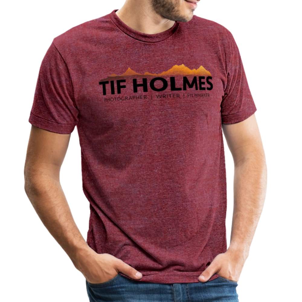 "TIF HOLMES LOGO" Unisex Tri-Blend T-Shirt - heather cranberry