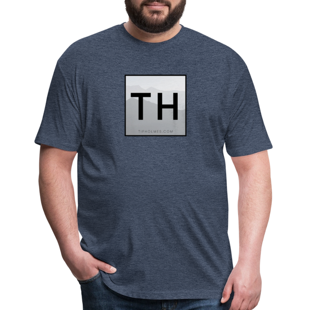 TH Square Logo Fitted Cotton/Poly T-Shirt by Next Level - heather navy