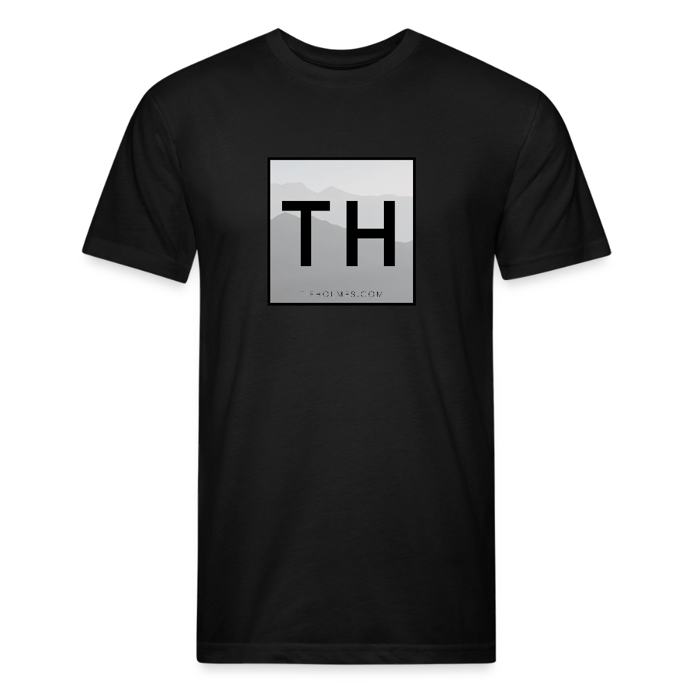 TH Square Logo Fitted Cotton/Poly T-Shirt by Next Level - black