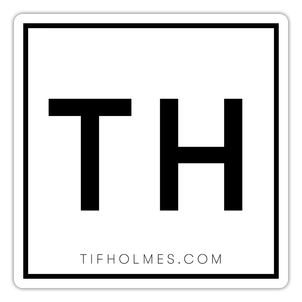 TH Logo Sticker - white matte