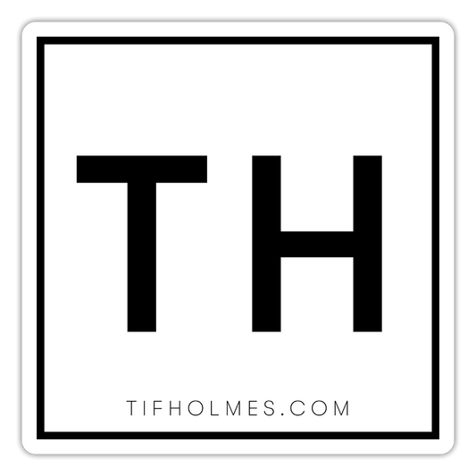 TH Logo Sticker - white matte