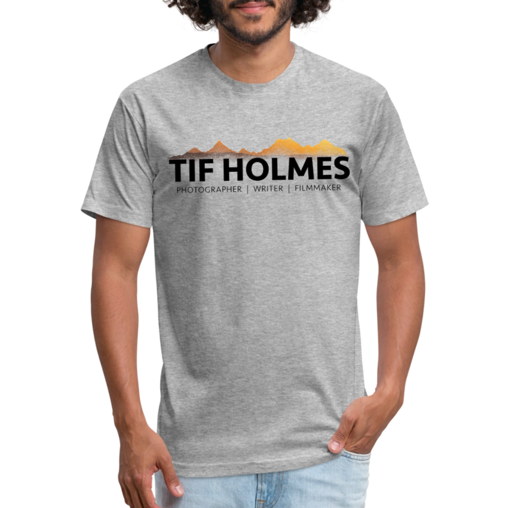 TIF HOLMES LOGO Fitted Cotton/Poly T-Shirt by Next Level - heather gray