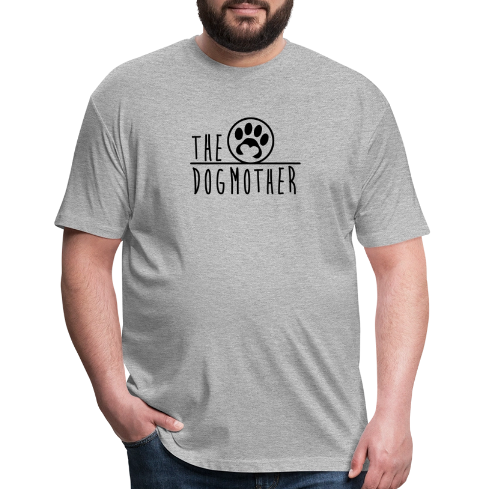 "THE DOGMOTHER" Fitted Cotton/Poly T-Shirt by Next Level - heather gray