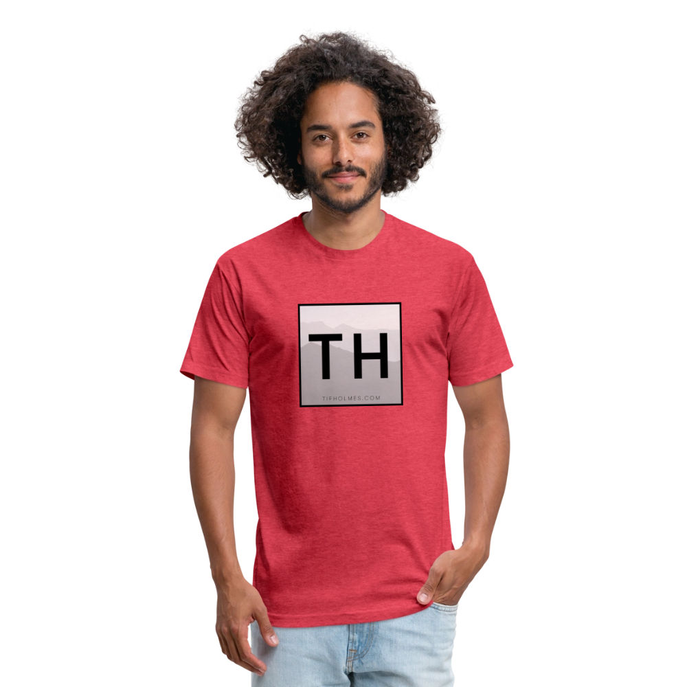 TH Square Logo Fitted Cotton/Poly T-Shirt by Next Level - heather red