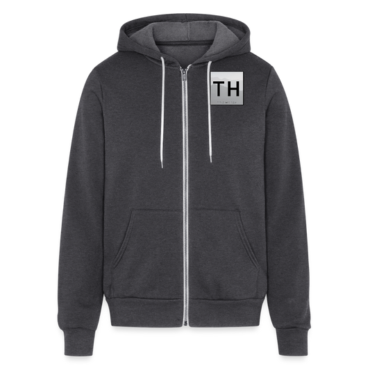 Bella + Canvas Unisex Full Zip Hoodie - charcoal grey