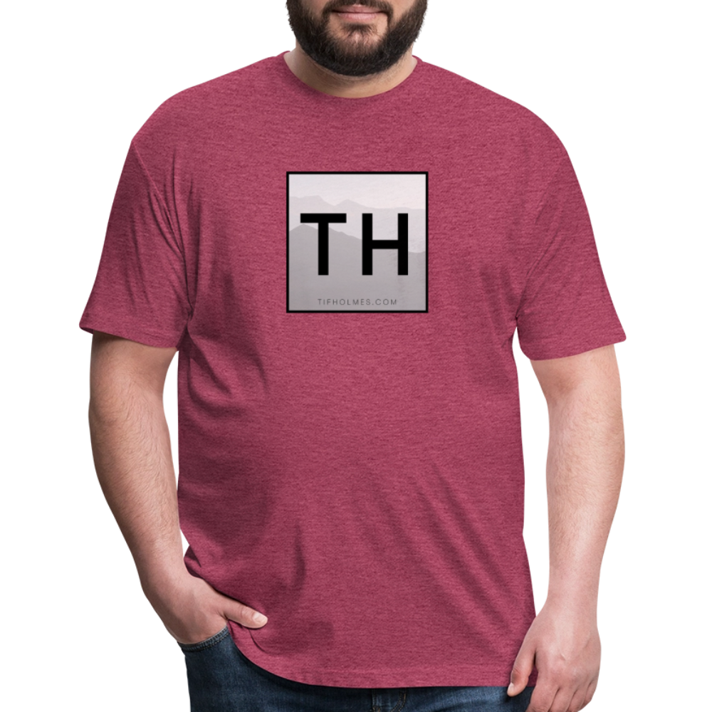 TH Square Logo Fitted Cotton/Poly T-Shirt by Next Level - heather burgundy