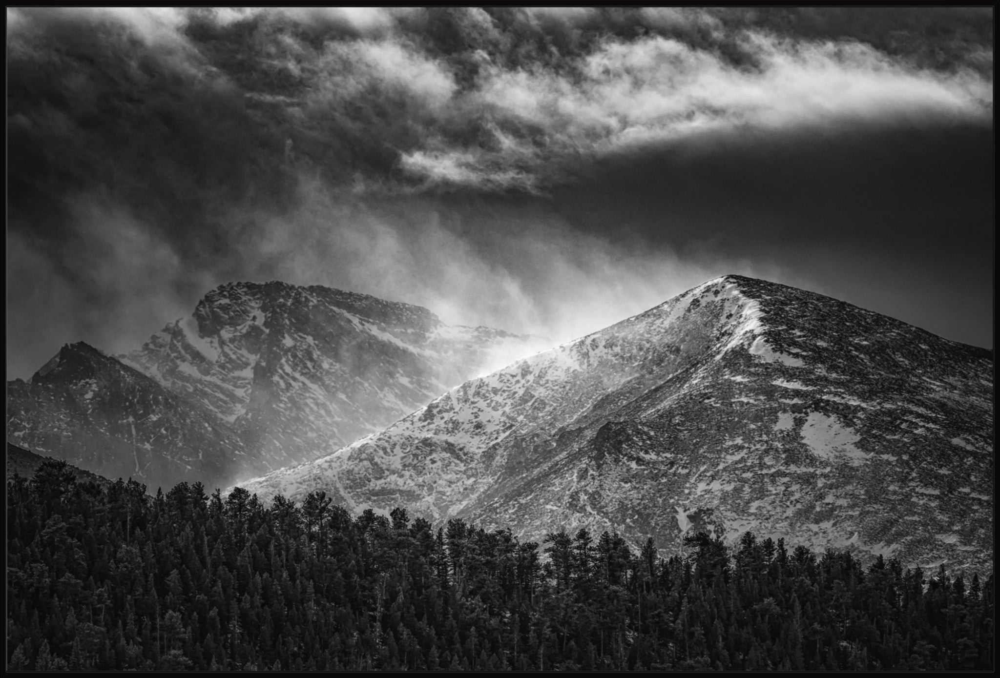 Dramatic Monochrome Mountainscape