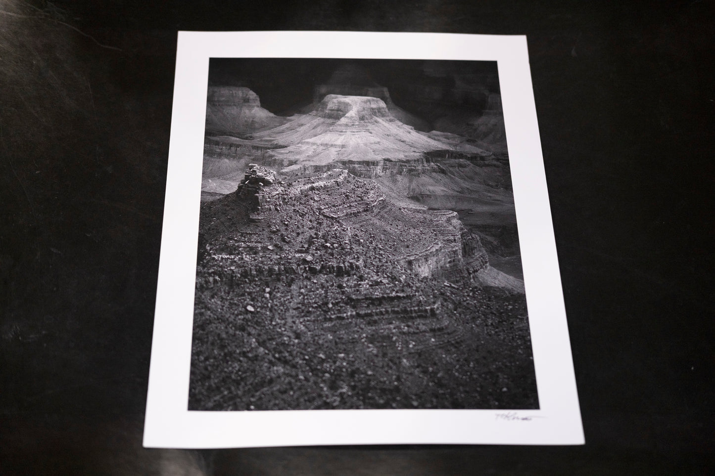 Grand Canyon Monochrome Portrait - 14" x 11"