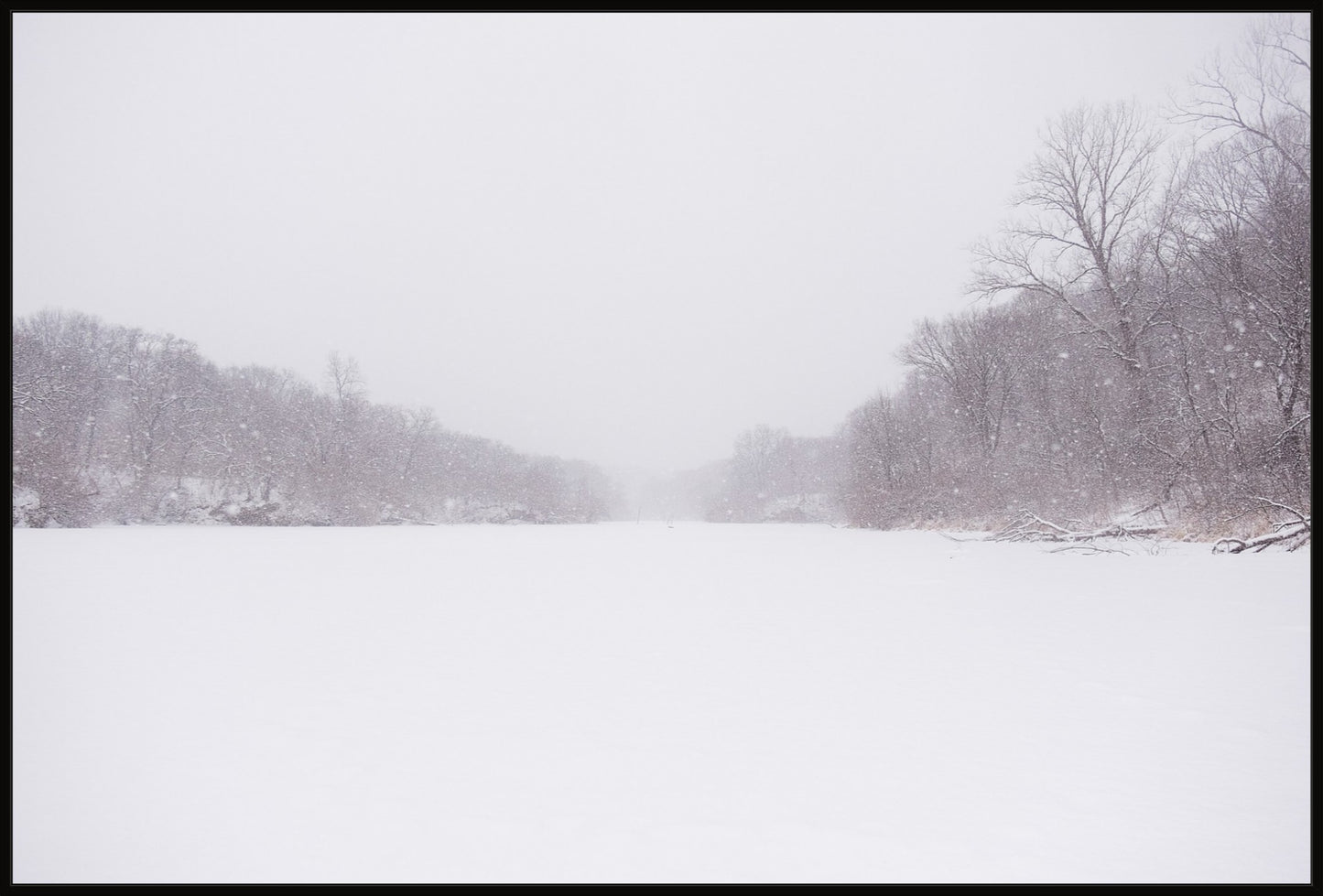 Snow-covered Lake