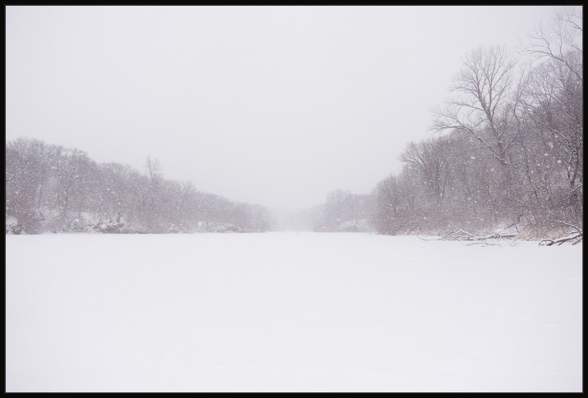 Snow-covered Lake