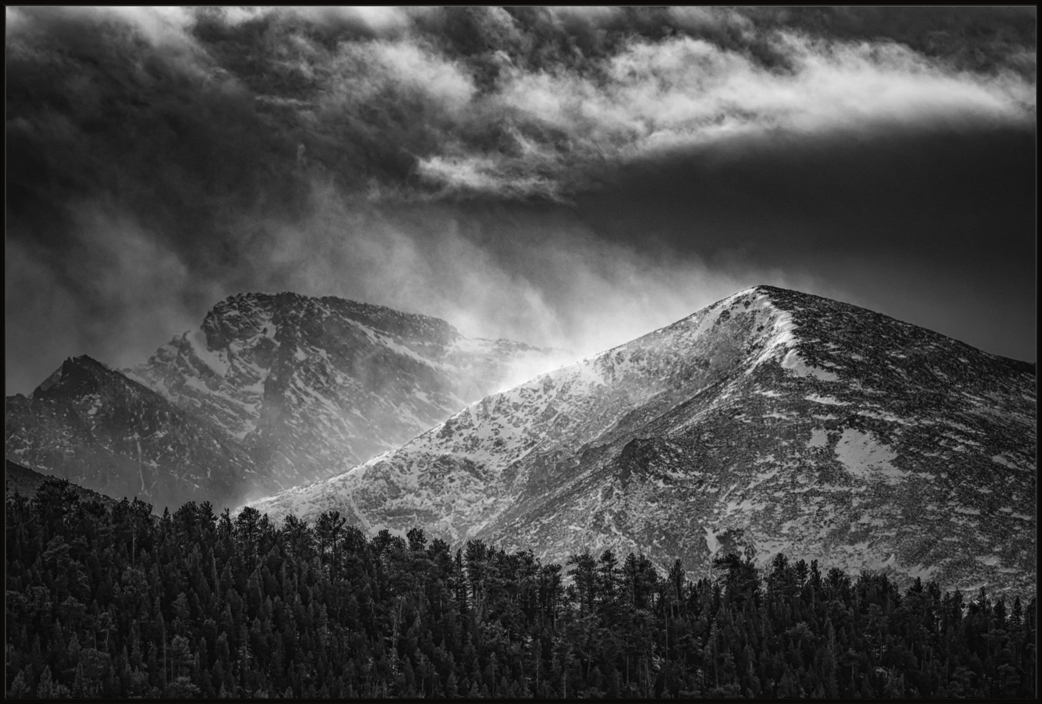 Dramatic Monochrome Mountainscape