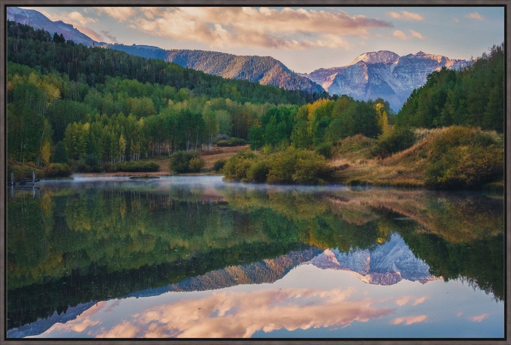 Misty Sunset Reflections