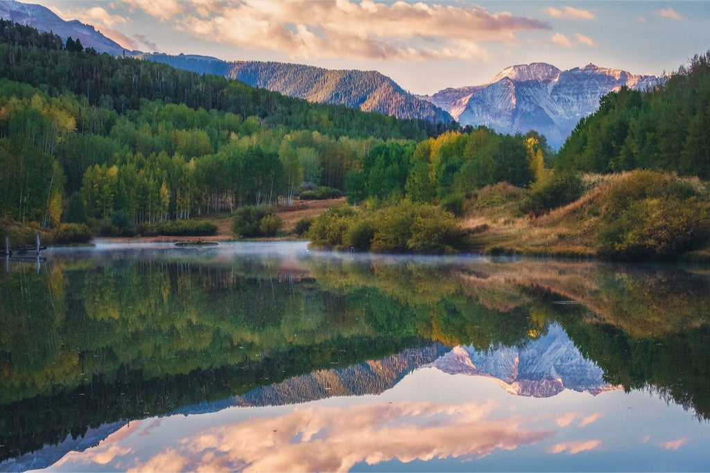 Misty Sunset Reflections