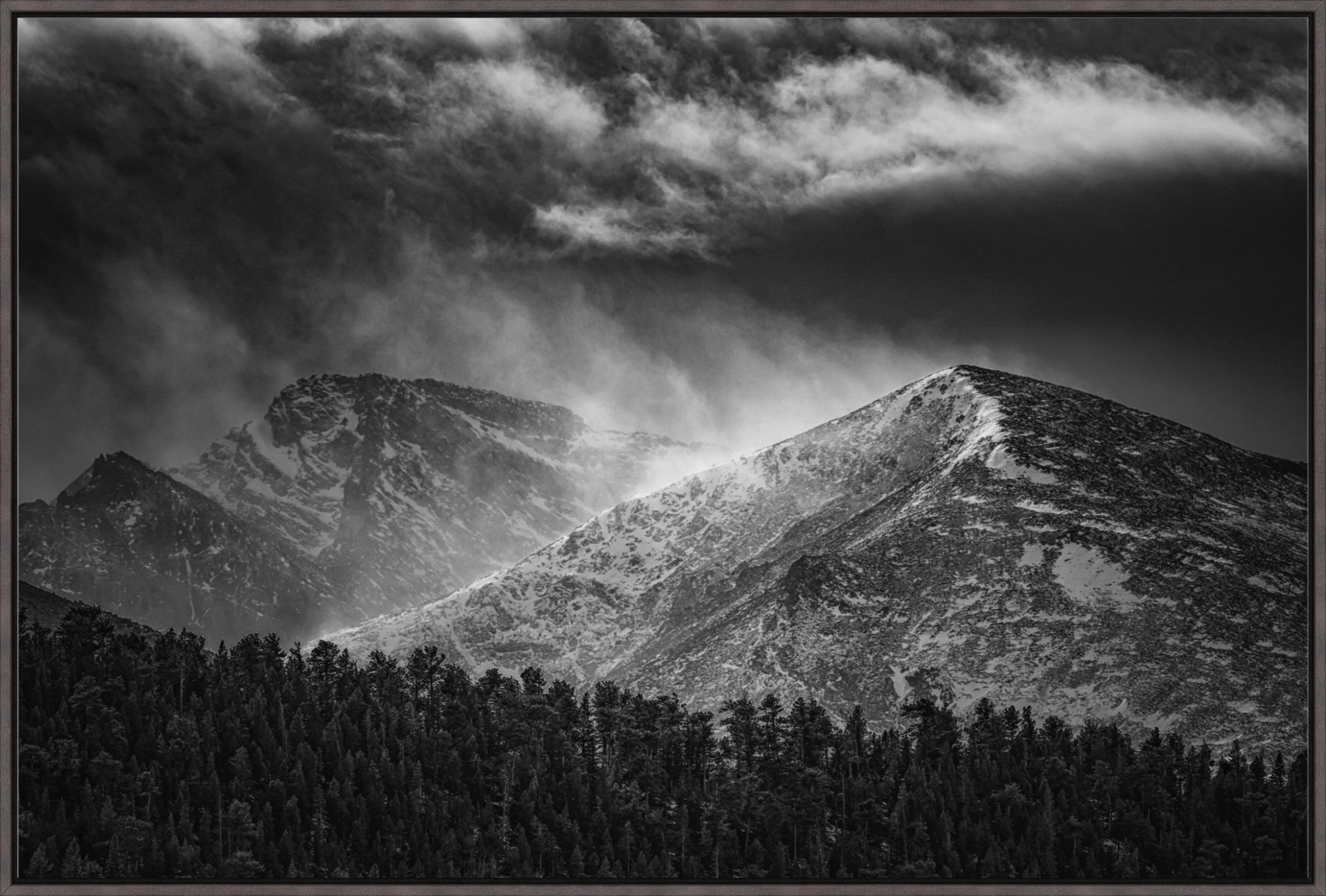 Dramatic Monochrome Mountainscape