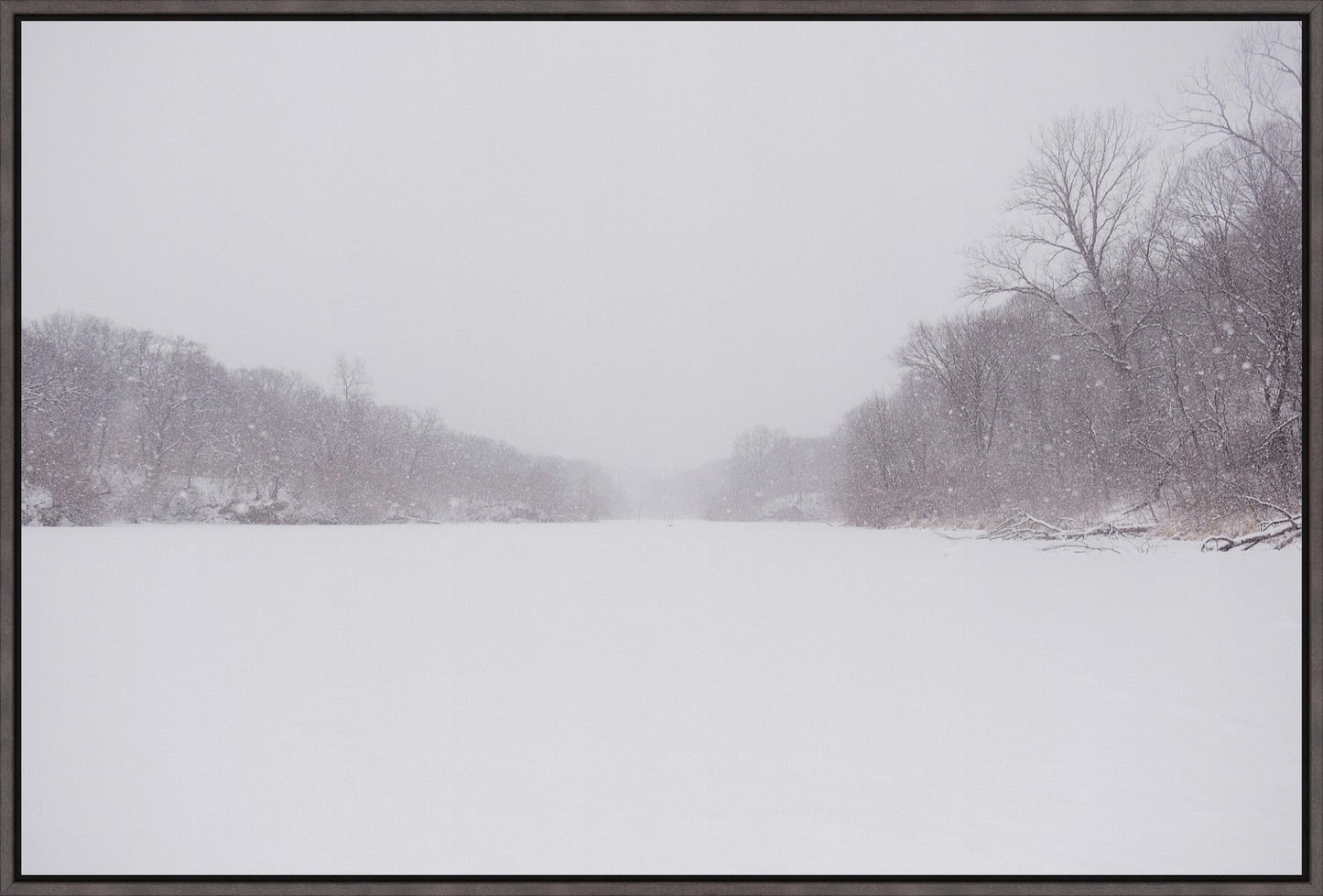 Snow-covered Lake