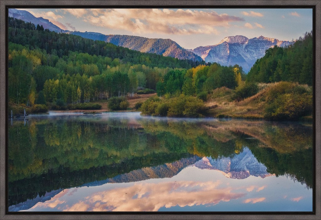 Misty Sunset Reflections