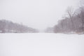 Snow-covered Lake