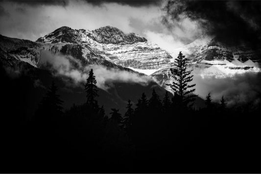 Canadian Rockies in BW
