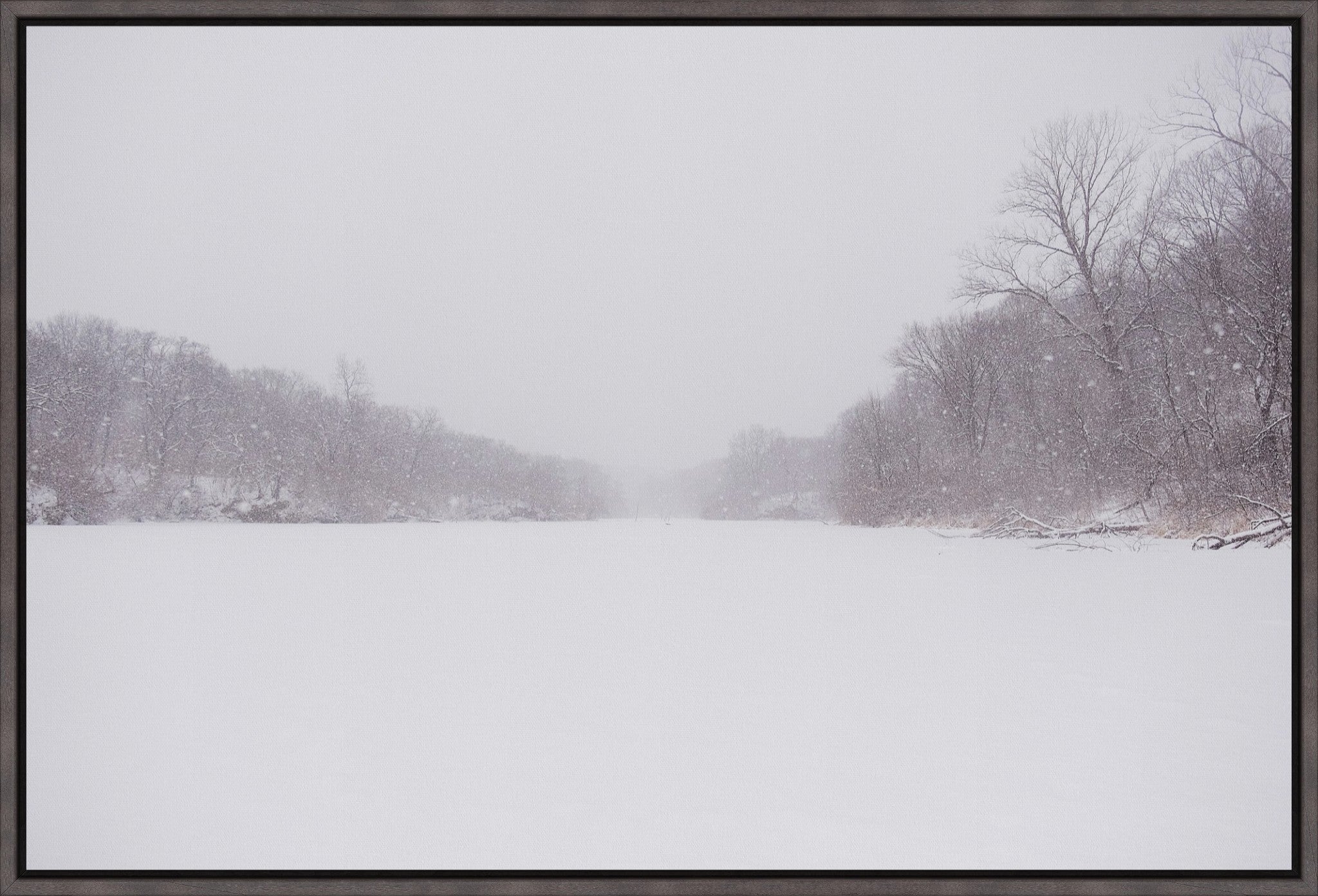 Snow-covered Lake